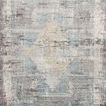 Gemma Charcoal / Multi power-loomed traditional rug with a distressed central medallion and subtle patina in muted grays a...