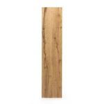 Top view of Elbert Console Table showcasing long oak surface with natural wood patterns