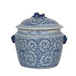 Product Image 3 for Blue & White Lidded Rice Jar Floral Motif from Legend of Asia
