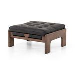 Product Image 1 for Halston Top Grain Leather Ottoman - Heirloom Black from Four Hands