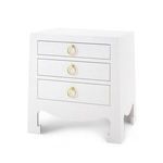 Product Image 1 for Jacqui Grasscloth 3-Drawer Side Table from Villa & House