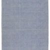 Danan Contemporary indoor/outdoor rug with solid light blue and cream heathered polyester weave, 3 by 10 feet