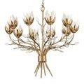 Chandelier shown with additional blossom arms and extended size