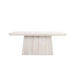 Orlando Dining Table front view highlighting symmetrical grain pattern on the pedestal base