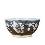 Product Image 1 for Black Porcelain Bowl Twisted Flower Motif from Legend of Asia