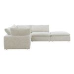 Side profile view of Clay Dream sectional showing modular design and straight arm silhouette