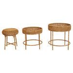 Product Image 3 for Woven Rattan Accent Tables (Set Of 3) from Creative Co-Op