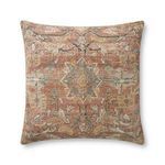 Product Image 1 for Brick / Multi Vintage-Inspired Pillow - 22" Cover with Polyester from Loloi