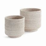 Product Image 1 for Burma Rattan Cachepots, Set Of 2 from Napa Home And Garden