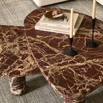 Product Image 13 for Zion Merlot Marble Coffee Table Set from Four Hands