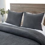 Product Image 1 for Zuma Cotton Twin Blanket - Charcoal from Pom Pom at Home