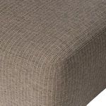 Detailed close-up of fabric showing subtle vertical double striped pattern in taupe tone
