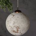 Product Image 3 for Textured Matte White Glass Ball Ornaments, Set of 4 from Creative Co-Op