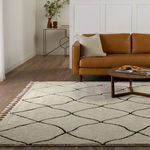 Product Image 6 for Treble Moroccan Trellis Ivory/ Black Rug - 18" Swatch from Jaipur 