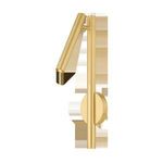 Studio product rendering of Circleville Wall Sconce in aged brass, spotlight shade angled forward