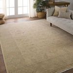 Product Image 11 for Verity Hand-Knotted Floral Cream / Light Sage Rug 18" x 18" from Jaipur 