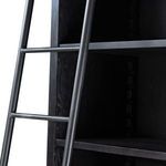 Product Image 9 for Admont Worn Black Veneer Traditional Double Bookcase with Ladder from Four Hands