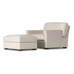 Product Image 3 for Andrus Cream Fabric Chair & A Half with Ottoman from Four Hands
