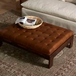 Product Image 2 for Halston Top Grain Leather Cocktail Ottoman - Heirloom Sienna from Four Hands