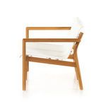Kaplan Wooden Outdoor Sofa side view highlighting the armrest and seating position