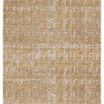 Gold and taupe mid-century-modern rug with distressed geometric pattern in 2'2" x 8" size