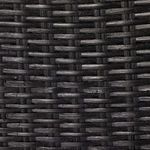 Close-up of the basket weave texture on the cane door panels in a matte black finish.