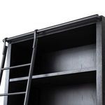 Product Image 14 for Admont Worn Black Veneer Traditional Double Bookcase with Ladder from Four Hands