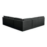 Rear angle showing squared back panels and clean lines of dark gray modular sectional