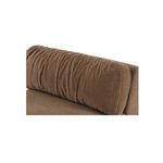 Close-up of oversized back cushion with plush chenille fabric and wrinkled finish