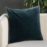 Bryn Solid Teal/ Gray Throw Pillow image 3