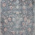 Cassandra Blue / Rust Rug with vintage-inspired floral motifs in blue, rust, and cream colors