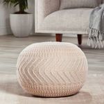 Product Image 1 for Lucille Solid Light Blush Round Pouf from Jaipur