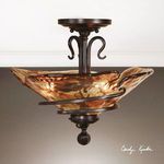 Product Image 1 for Uttermost Vitalia Oil Rubbed Bronze Semi Flushmount from Uttermost