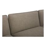 Diagram showing sectional dimensions: 118.5 inches width and depth, 28.5 inches seat height