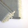 Close-up of Jordan Bath Towel's fringed edges and detailed diagonal stripe pattern