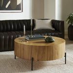 Product Image 9 for Eaton Oak and Iron Drum Coffee Table from Four Hands