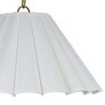 Close-up of Allison Pendant pleated white shade texture and brass chain attachment