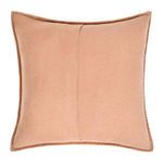 Taupe beige quilted fabric sham with large channel stitching and soft texture