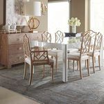Fairfield Dining Chairs arranged around white rectangular dining table in modern dining room setting