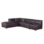 Product Image 1 for Chiavari Modular Sectional In Distressed Ebony Leather from World Interiors