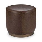 Product Image 1 for Clair Leather Round Pouf from Classic Home Furnishings