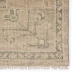 Ginerva Hand-Knotted Oriental Cream/ Green Rug image 4
