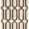 Luxor Natural Trellis area rug with large-scale beige and deep blue lattice pattern, flatwoven wool and jute texture