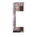 Autrand bronze floor lamp with tubular shade and swiveling arm on a square weighted base