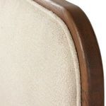 Back close-up highlighting wood panel on headboard with smooth smoked oak surround