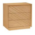 Margot Natural Oak Chest with perspective lighting showing sharp chamfered edges