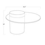 Product Image 6 for Odette Black Wooden Glass-Top Coffee Table from Regina Andrew Design