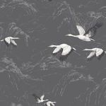 Product Image 3 for Laura Ashley Animalia Abstract Dark Steel Cranes & Clouds Wallpaper from Graham & Brown