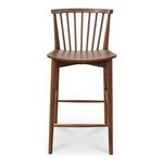 Marley Walnut Counter Stool with spindle-back and curved seat crafted from solid walnut wood