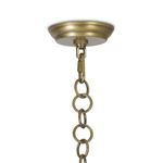 Detail of antique brass ceiling mount and linked chain of Allison Pendant